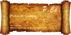 Putnik Csaba névjegykártya